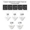Silicone Scraper Squeegee Glue Remover Knife Caulking Angle Beauty Crack Trowel Tool Grout Scraper Kit With 5Pcs Scraper Head