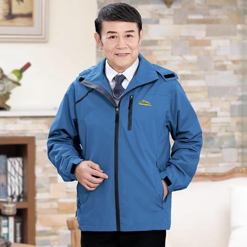 

Пальто папы весенне-осенняя куртка мужская тонкая для среднего и пожилого возраста куртка для пожилых зимняя утепленная ветрозащитная дедушка 6XL