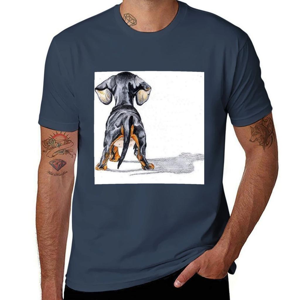 Dachshund Dog pupy back T-Shirt funny t shirts man man t shirt summer T-Shirt