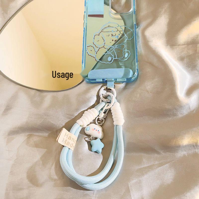 Hobby Cartoon Cloud Phone Lanyard & Backpack Pendant for Students - Blue