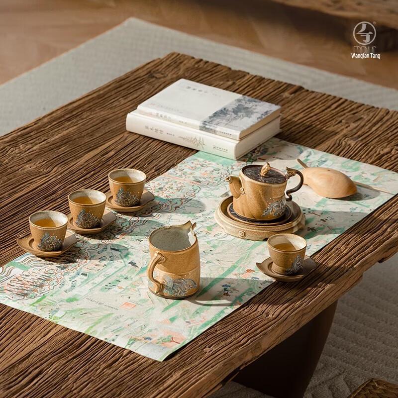 Wanqiantang Dunhuang Leaf Yellow Glaze Tea Set
