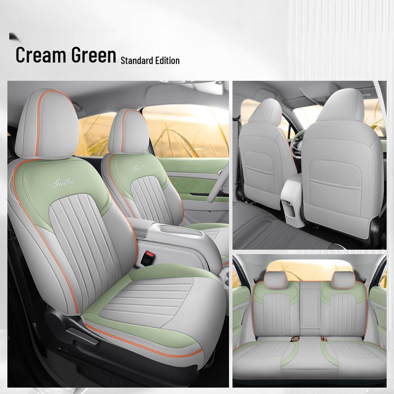 ORA Good Cat GT Universal Leather Car Seat Cover - Cartoon Design, Four Seasons, Full Surround