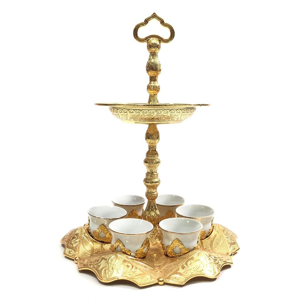 Vintage Style Drinking Set | Vintage Serving Tray | Islamic Tea Set | Islamic Home Gift | Islamic Beverage Set | Islamic Housewarming Gift