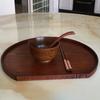 Wooden Serving Tray Half Moon Tray Salad Plate Nuts Bread Storage Dessert Plate for Farmhouse Kitchen Table Living Room Office