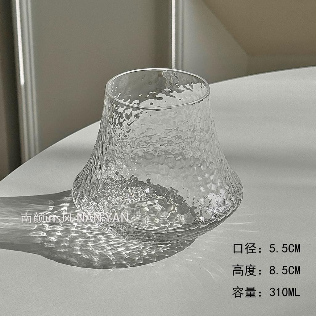 Clear Textured Iced American Latte cup Simple Glass Whiskey Glass Juice Glass Drink Cup