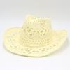 Vintage Style Beach Hat Wide Brim Sun Cowboy Hat Unisex Bohemian Straw Hat  Travel