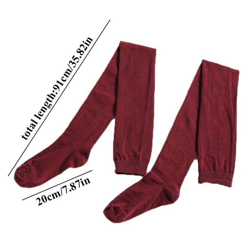 Fashion Cotton Autumn and Winter Stockings Solid Extra Long Thigh High Over the Knee Socks Cotton Stockings Women