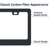 EWBN Carbon Fiber License Plate Frame,2 Pack Black License Plate Frames with Screws & Caps,Classic Carbon Fiber Design Car Black License Plate