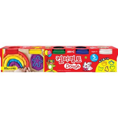 Amos Color Clay 85g X 5 Types Set, 5 Colors, Korean Toy Supplies
