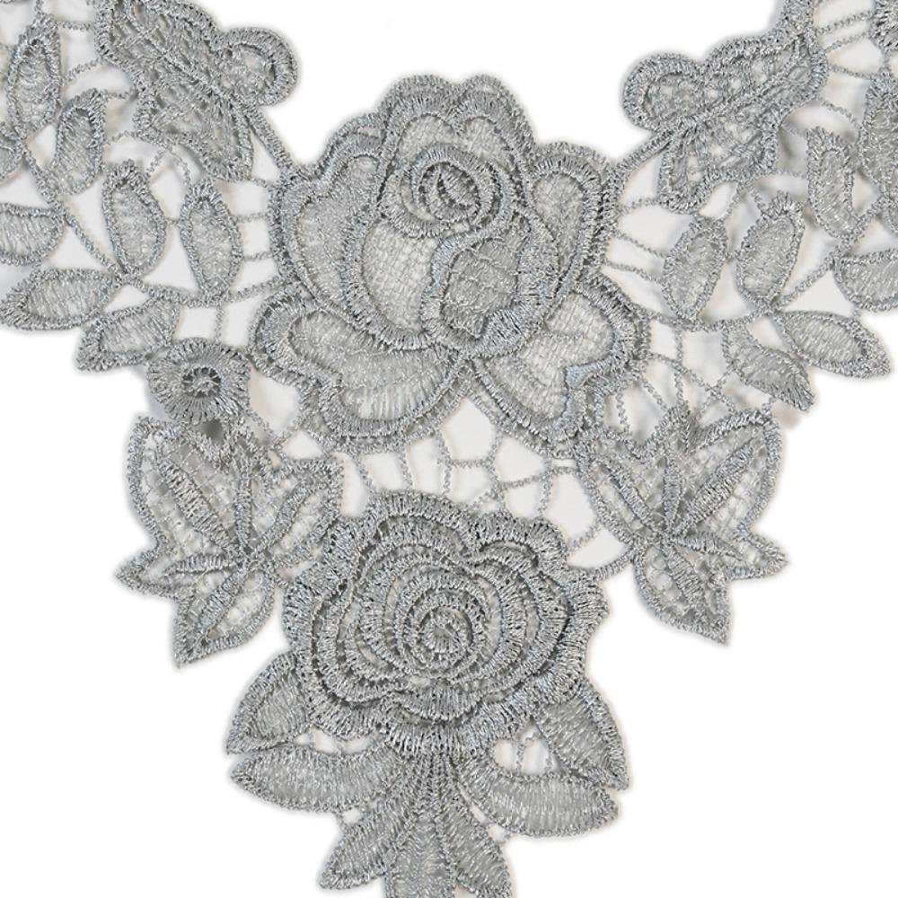 6PCS Fashion Fake Collar Hollow Out Pattern Flower Collar Embroidered Collar  Casual Wear