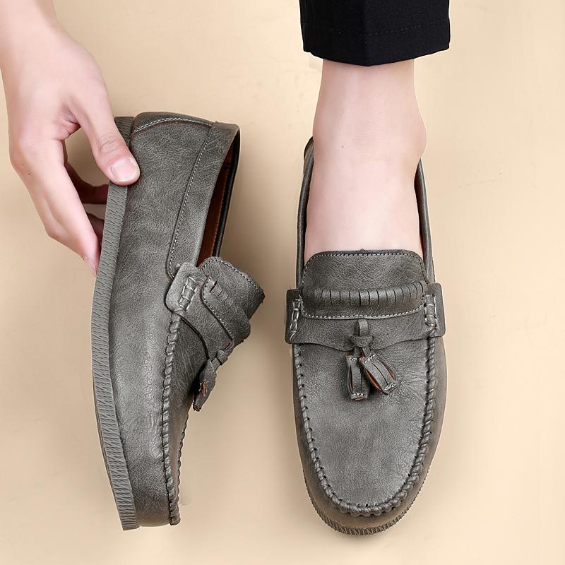 Slip On Flat Casual Men's Leather Shoes Comfortable Classic Business Style Office and Work Daily Lightweight Loafers 38-44