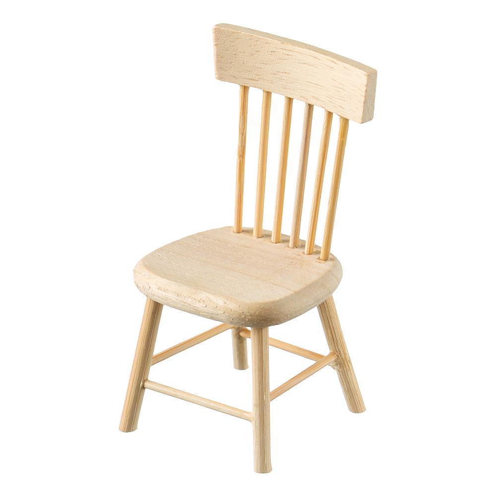 Miniature Chair Sofa Wood Mini Stool Dollhouse Furniture 1:12 Scale Restaurant Livingroom Scene Model Doll House Accessories