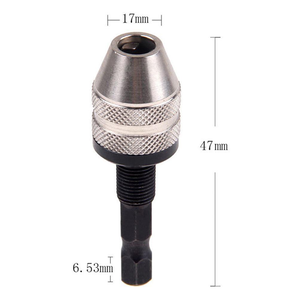 6 35mm Hex Shank Keyless Drill Chuck Quick Change Converter Bit Adapter 1pc Tool 6 35mm Hex Shank Keyless Drill Chuck Quick Change Converter Bit Adapter 1pc Tool