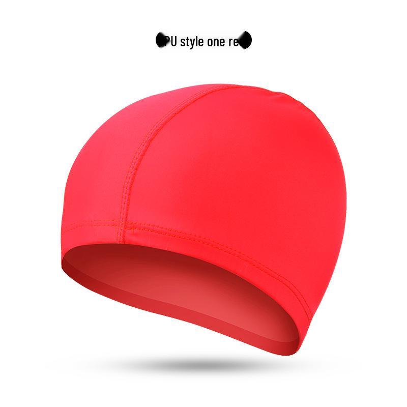 Unisex Plus Size Waterproof Swim Cap with Ear Protection for Long Hair