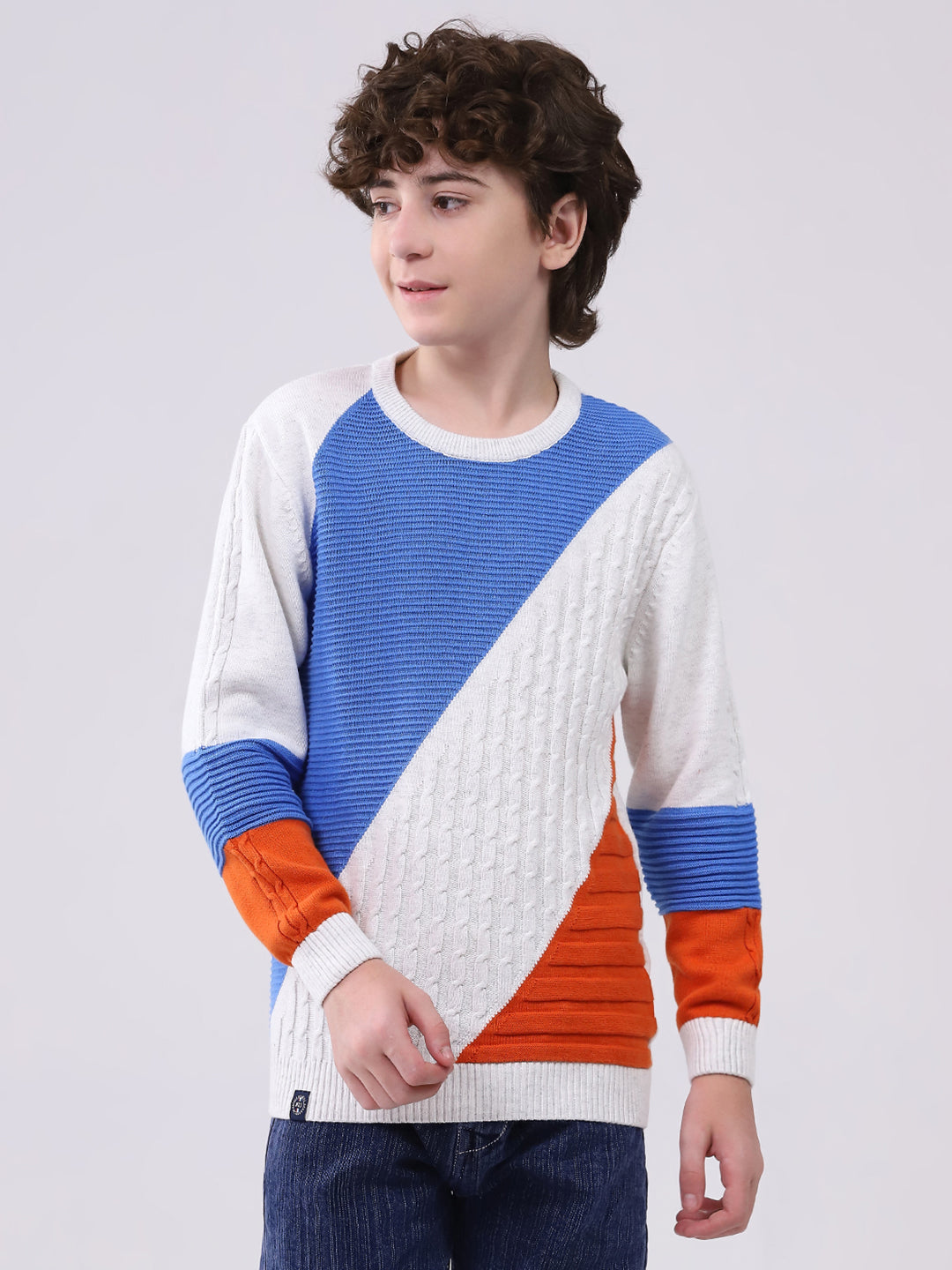 Monte Carlo Boy Regular Fit White Pullover 4-5 Years