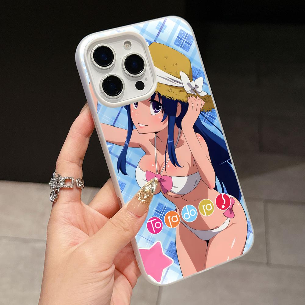 Toradora Kawashima Phone Case for iPhone 17 16 15 14 13 12 11 Air Pro Max Plus Jelly Double Layer White Cover