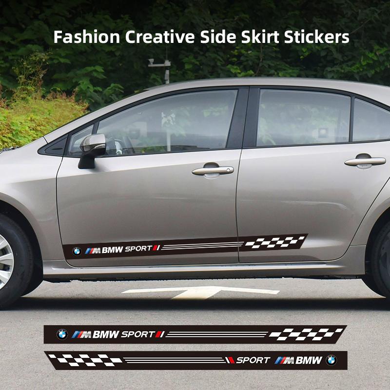 2Pcs BMW Sport Car Stickers DIY Auto Door Waterproof Vinyl Decals For BMW Series i3 i4 G07 G06 G05 G02 G01 F48 F39 G42 G30 G20 AJ4