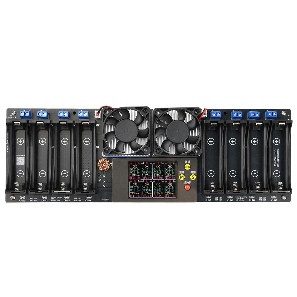 

DC 12-19В 8-канальний тестер ємності акумулятора 18650, внутрішнього опору, модуль автоматичного заряджання та розряджання, 2,4-дюймовий екран