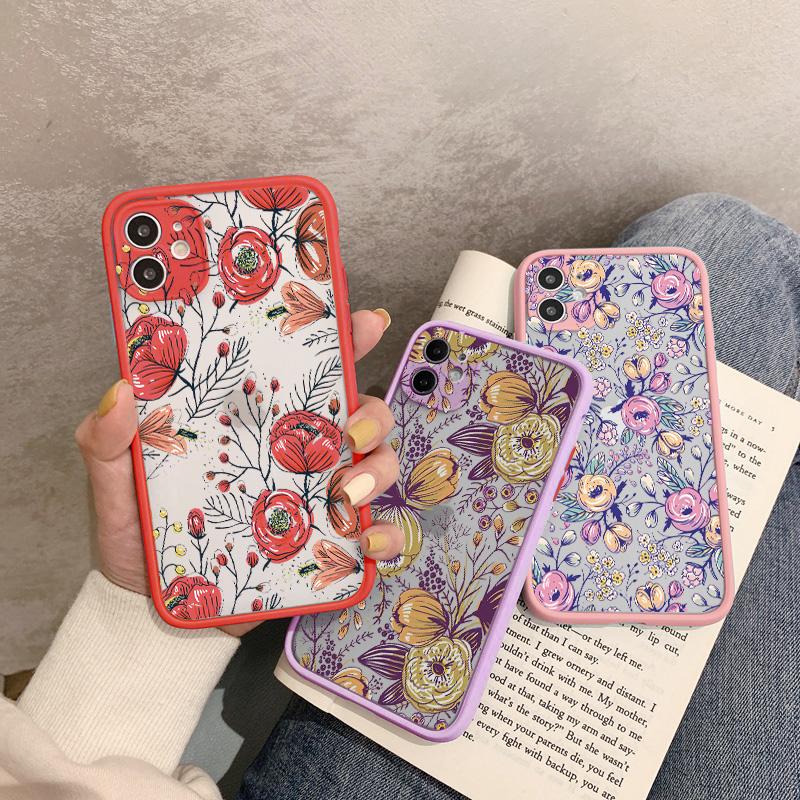 Flower Plant Phone Case for iphone 16 11 12 13 14 15 Pro Max for iphone X XS MAX XR 7 8 Plus Back Shockproof Cover Funda Shell