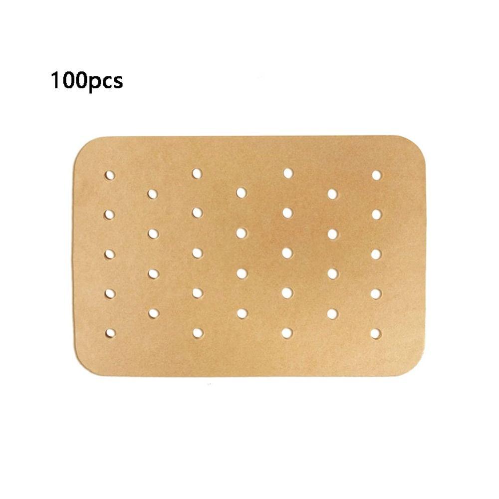 100pcs Non-Stick Air Fryer Paper Square Round Rectangular Baking Oil-proof Paper  Steamer