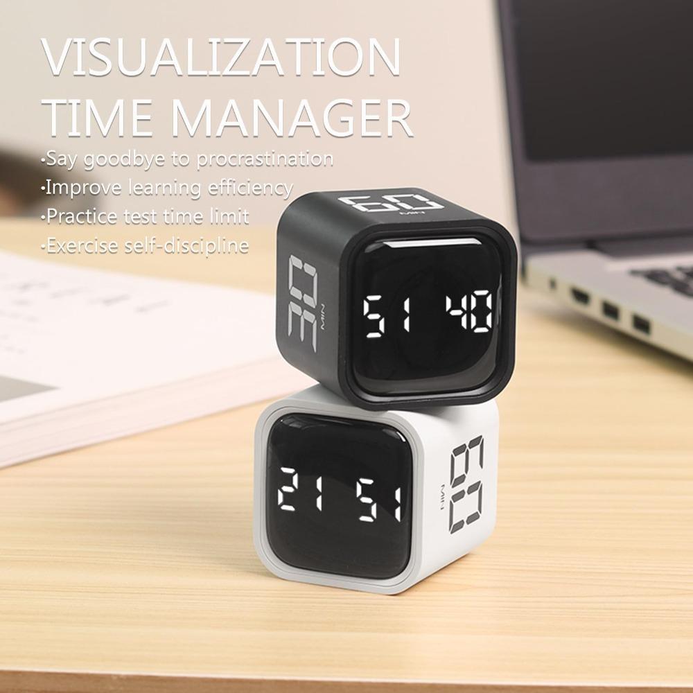 Gravity Sensing Pomodoro Timer 5/10/30/60min Digital Productivity Timer Alarm Clock  for Cooking