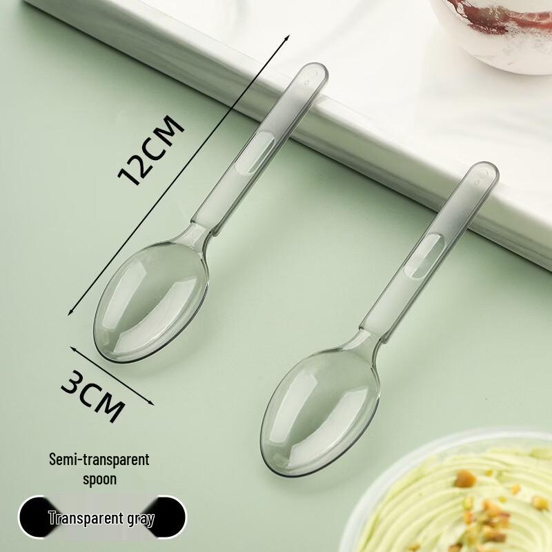 DISHJOY Disposable Plastic Spoons & Fork Spoons