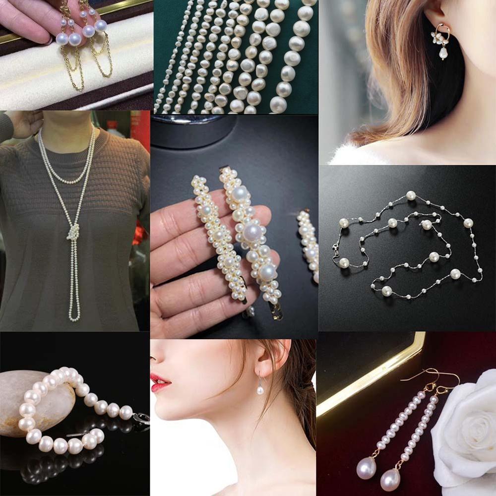 Natural Freshwater Cultured Pearl Beads Irregular Shape Loose Gemstone Jewelry Making Supplies for Necklaces Bracelets