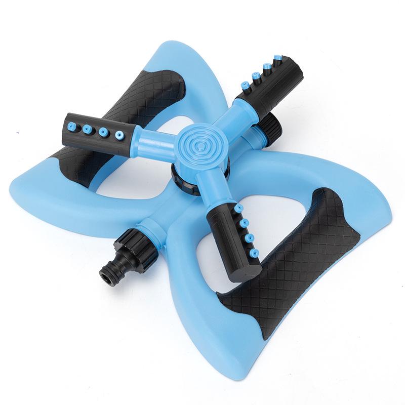 360° Rotating Three-Way Garden Sprinkler Head for Lawn Irrigation