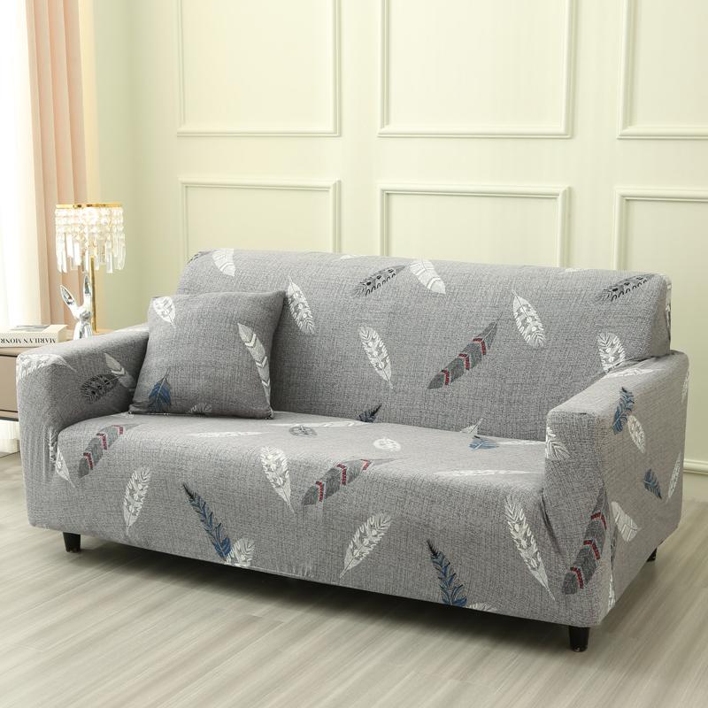 [Elastic Sofa Cover] Spring and Summer Milk Silk Fabric L-shaped Sofa, Living Room Armrest Sofa Can Be Used for 1/2/3/4 Seats