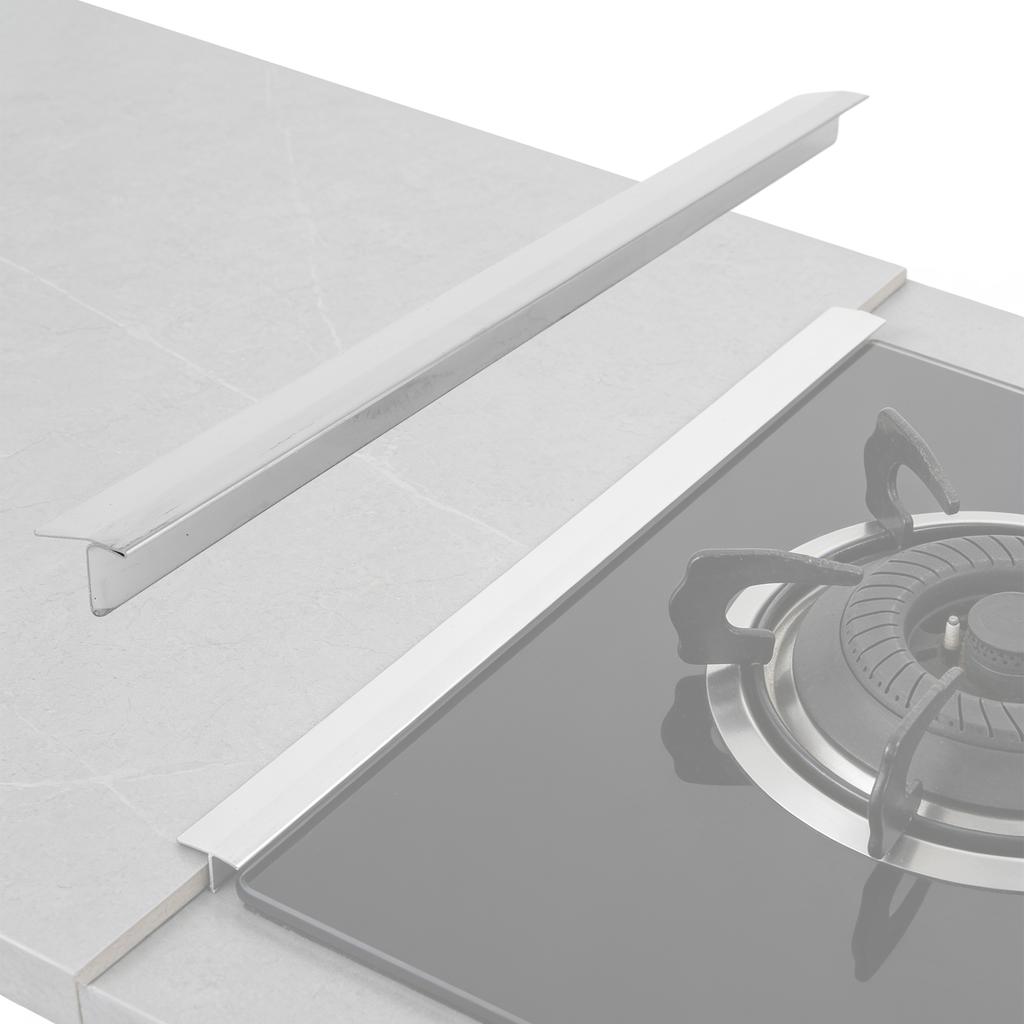 2 Pack Stainless Steel Stove Crevice Covers Easy Clean Heat Resistant Stove Counter Crevice Cover Suitable for Even Surface