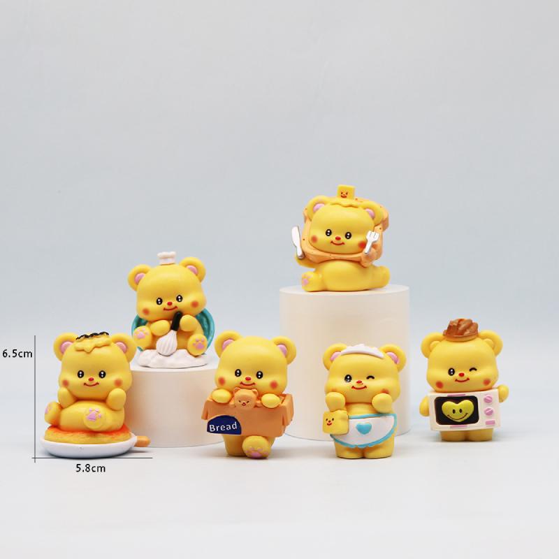 

Гаражный набор куклы Медвежонок из масла ПВХ Модель Игрушка Дисплей Коллекционные подарки Украшение