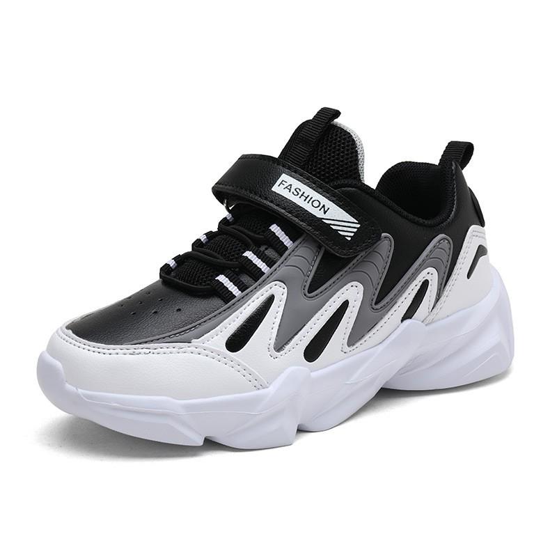 Boys Running Shoes Kids 2026 Breathable Mesh Synthetic Leather Lightweight Casual Sneakers Indoor Use