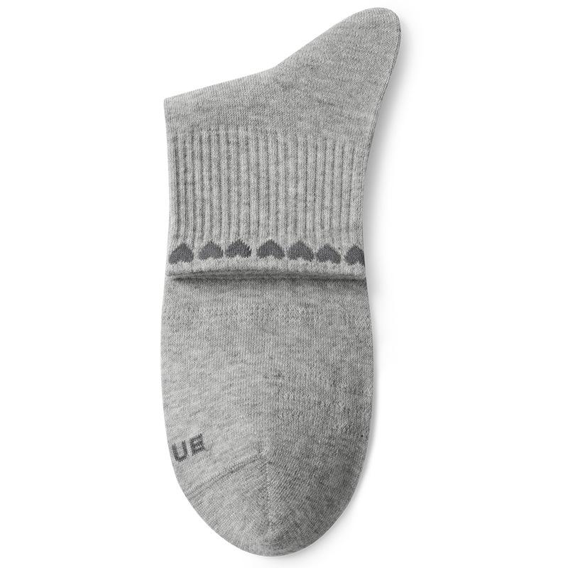 Cotton Women's Pure Cotton Heart Pattern Short Leg Socks - 100% Cotton Short Leg Socks for Spring and Summer