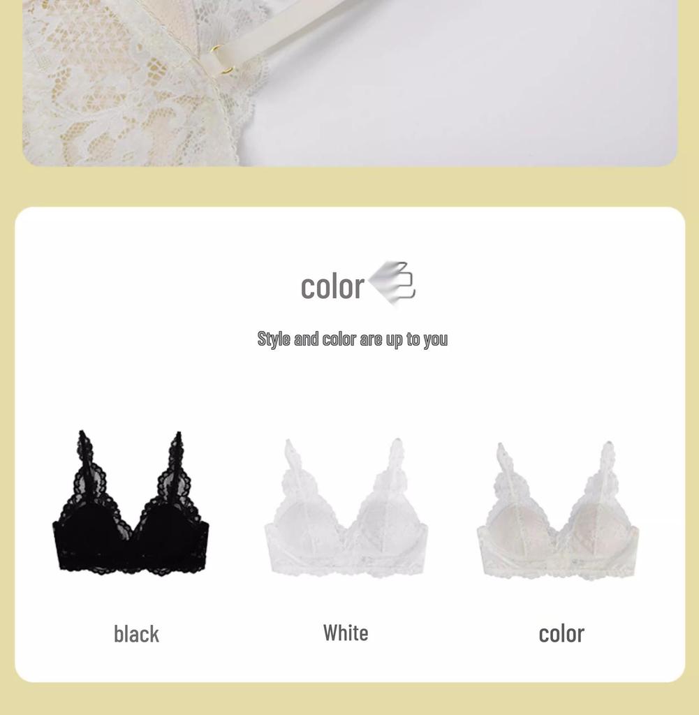 Elegant Lace Wireless Bra: Side Support & Beautiful Back Design