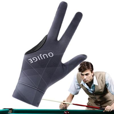 3 Finger Single Pool Gloves Non-Slip Soft Billiards Gloves Breathable Wear-Resistant Cue Action Gloves Billiards Accessories For