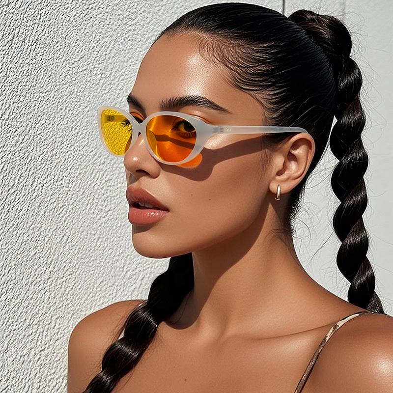 2Pcs Vintage Simple Oval Rivet Sunglasses Women Men Brand Designer Small Frame Sun Glasses Outdoor Shades Eyeglasses Uv400