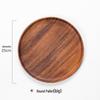 Versatile Solid Walnut Wood Round Tea & Snack Tray