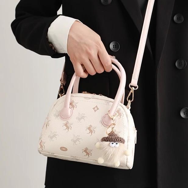 Boston Handbag, Versatile Bowling Bag, Single-shoulder Crossbody Bag