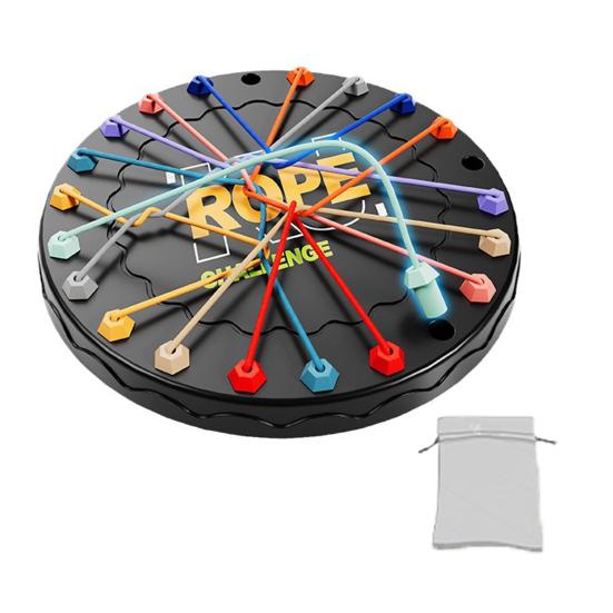 1/2/3 sady Dětská hra na rozmotávání lana Kroucená lana Uzly Výzva Stolní hra Logické myšlení Interaktivní výukové Hračka na rozmotávání elastického lana