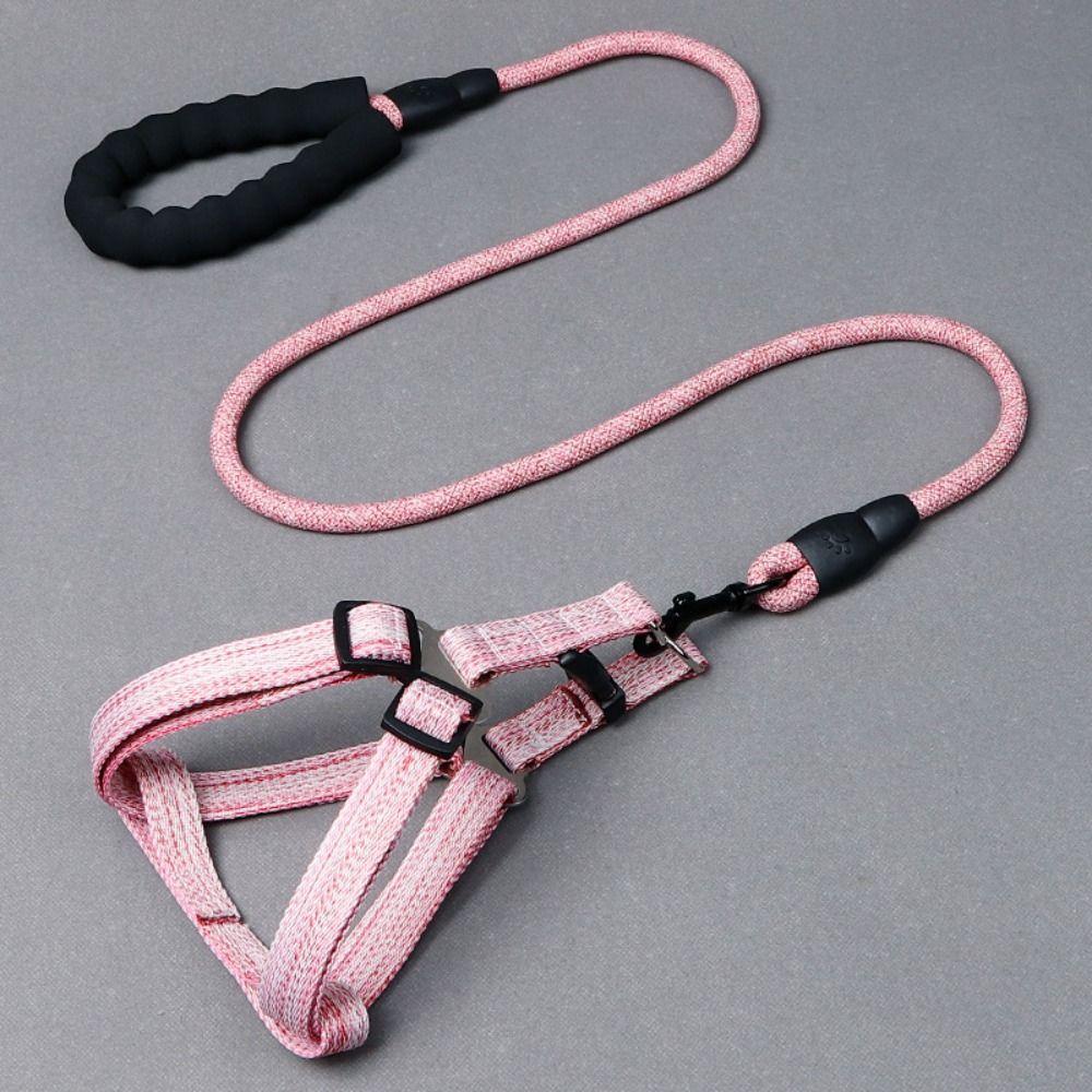 Adjustable Dog Harness and Leash Set Lightweight Soft Pet Chest Strap Comfortable Escape Proof Cat Collar Lead Leash