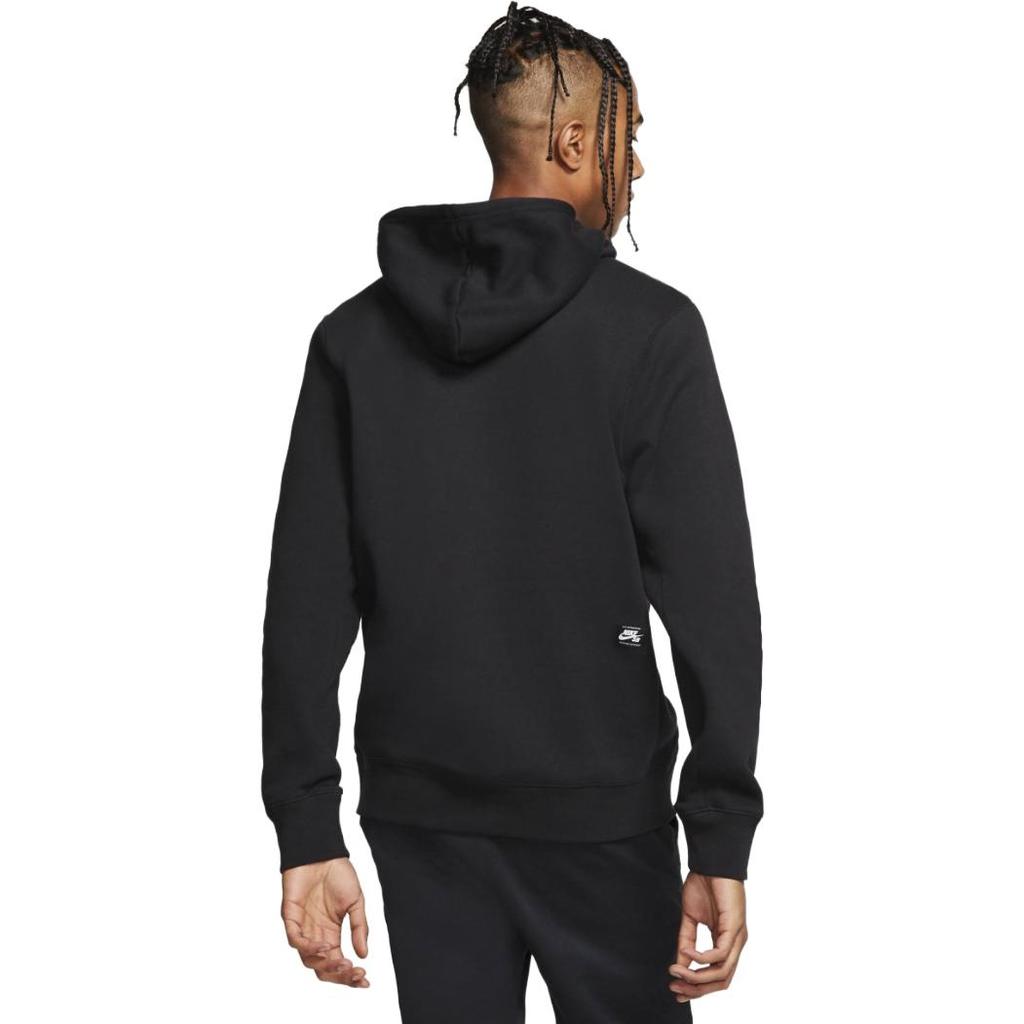 Nike SB Fleecegefütterter Skateboarding Hoodie Pullover Langarm Sweatshirt Herren Oberteile Schwarz DM6479-010