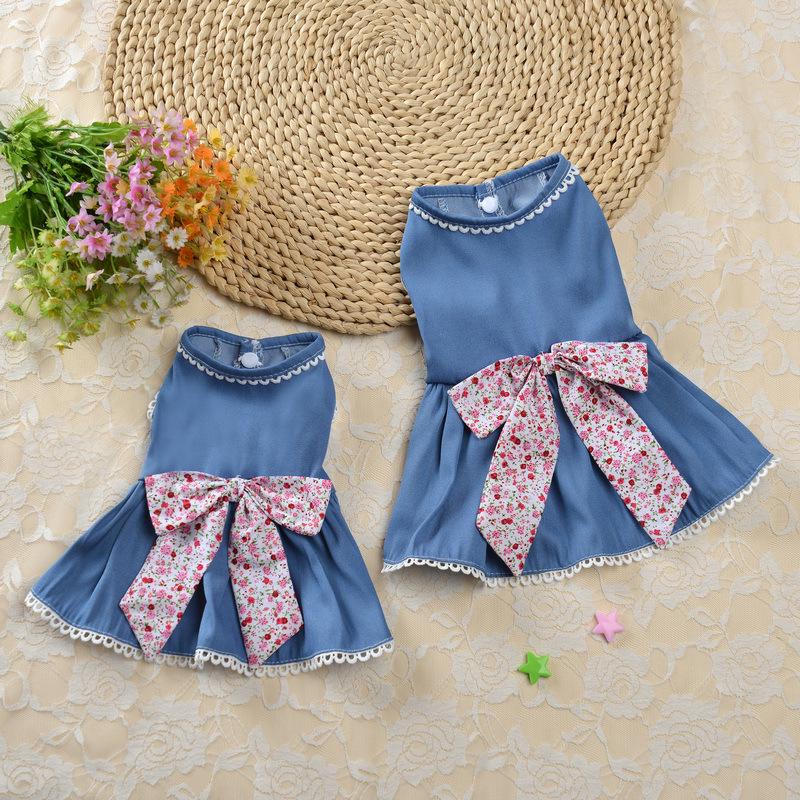 Pet Denim Princess Skirt: Summer Vest-Style Cat & Dog Apparel
