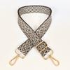 New Thickened Canvas Webbing Colored Jacquard Rhombus Adjustable Shoulder Crossbody Long Strap Women's Bag Accessories Broadband