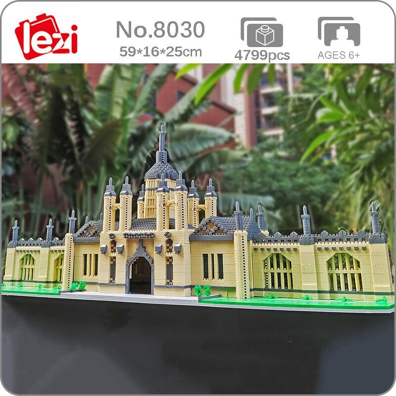 

8030 мировая архитектура, британская школа Кембриджского университета, DIY мини-бриллиантовые блоки, кирпичи, строительные игрушки для детей, без коробки