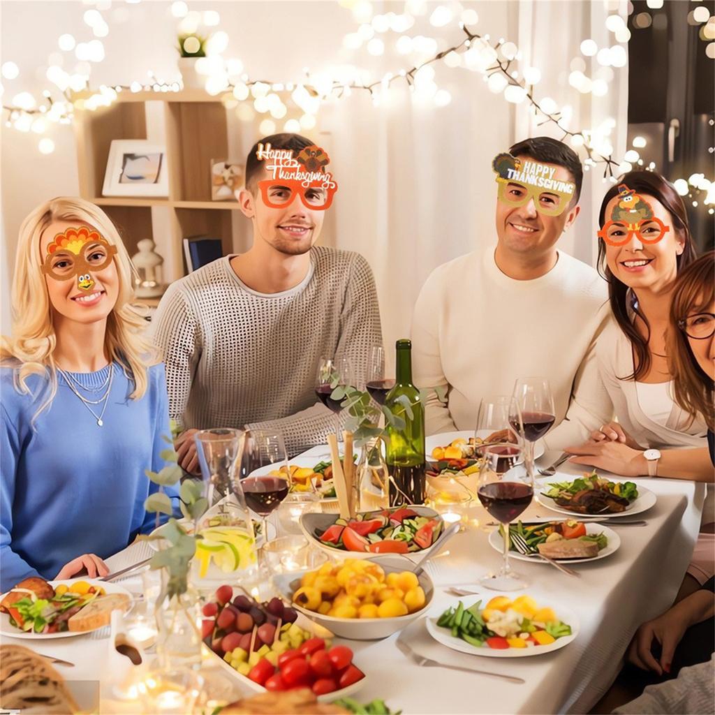 Party Glasses Thanksgiving Glasses Festival Harvest Thanksgiving Holiday Decoration For Family Classroom Decorating
