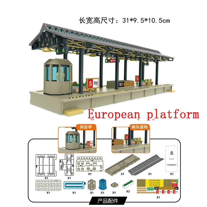 1:87 Track Scene Accessories Cave Railway Crossing Station Road Resistance Children's Toy Simulation Electric Train Model Boy