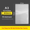 Self-Adhesive Transparent Laminating Film - A4, A3, Photo ID Card, 100 Sheets, Various Sizes (10 Mil, 3-inch, 5-inch, 6-inch).