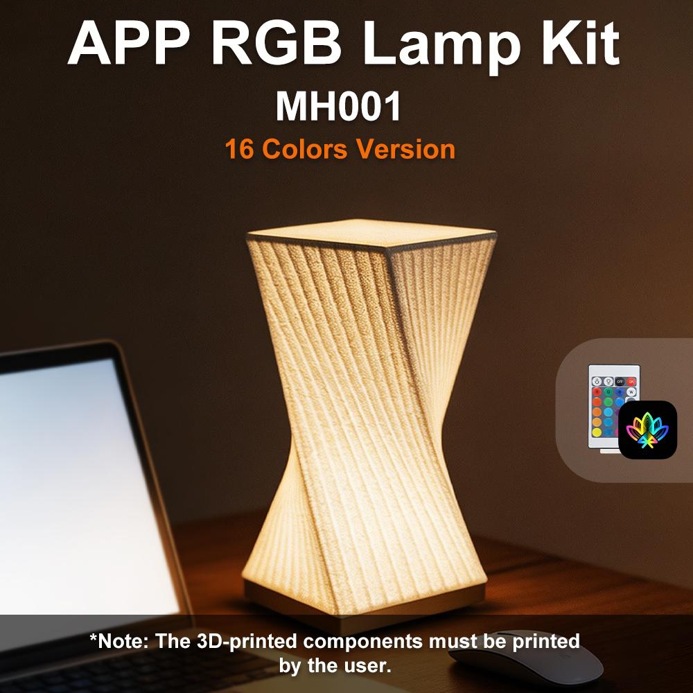 Nově upgradováno 2.0 Pro sadu Bambu Lab 001 LED lampa Ovládání přes aplikaci Povoleno Měnící barvu RGB světlo DIY Model Hardware Kryt lampy 001