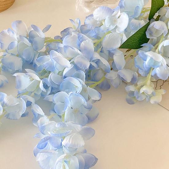 Künstliche Glyzinienblüte, künstliche Glyzinienranke mit langem Stiel für hohe Vasen, Heimdekoration, Partys, Hochzeiten, Blumenarrangements