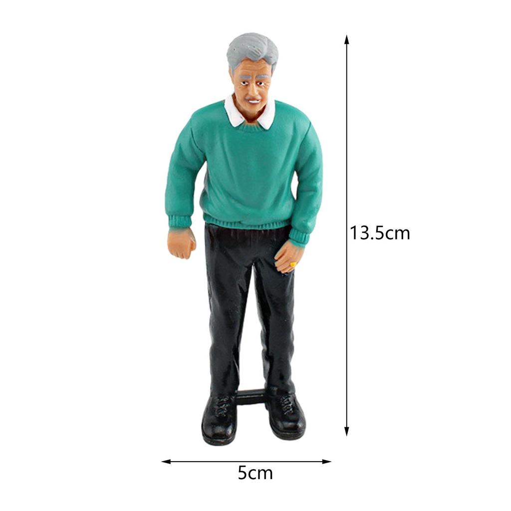 Miniature Figure Character Micro Landscape Building Accessories Train Railway DIY Projects Handpainted Layout Tiny People